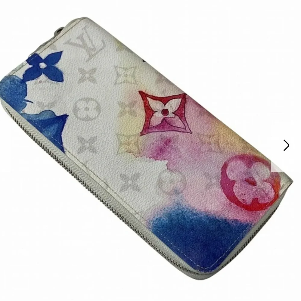 ✨💎COLLECTIBLE 💎✨LOUIS VUITTON Watercolor Zippy Organizer wallet w/COA,Dusty - Picture 3 of 12